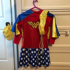 Girls Wonder Woman Costume with Belt and Cape